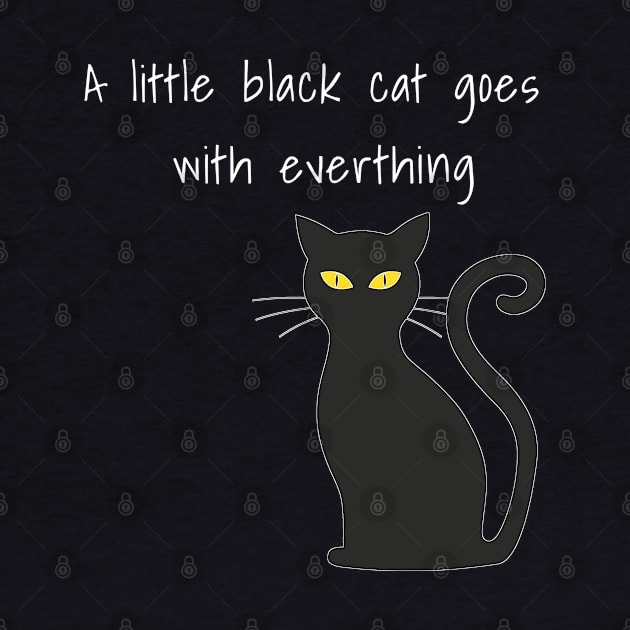 A little black cat goes with everthing | Cat | Meow by CanvasCraft